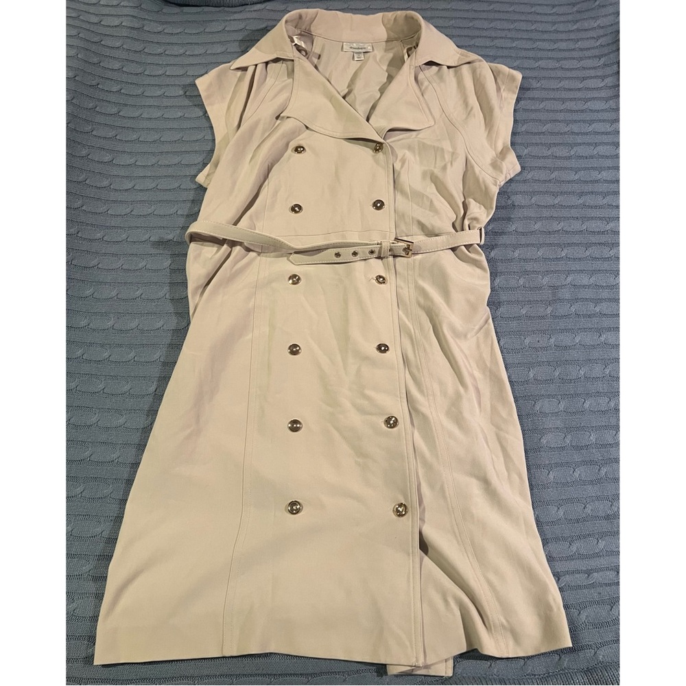 DressBarb Beige Trench Belted Dress - Picture 1 of 9